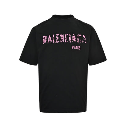 Balenciaga/Balanciaga blur printed round neck short sleeves
