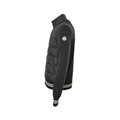 Moncler/Mongolia patchwork woolen sleeves stand collar thin down jacket