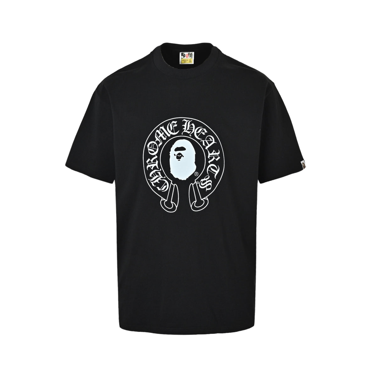 BAPE/Ape Man Crow Heart Joint Classic Letter Print Short Sleeve