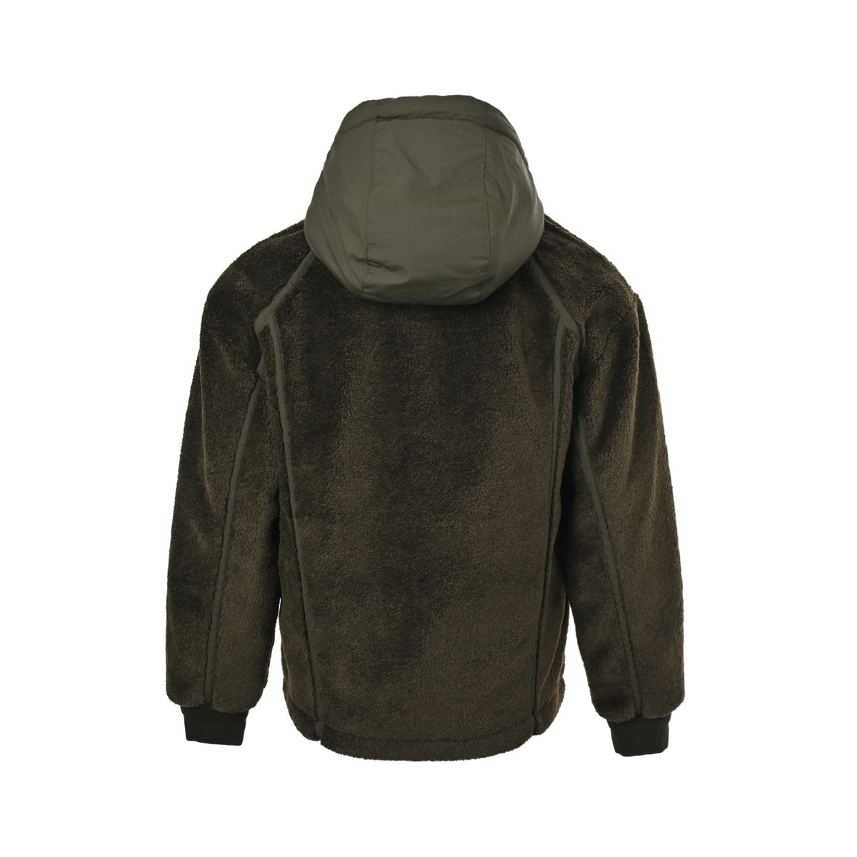 MiuMiu/Miu Miu embroidered lettering polar fleece hooded jacket
