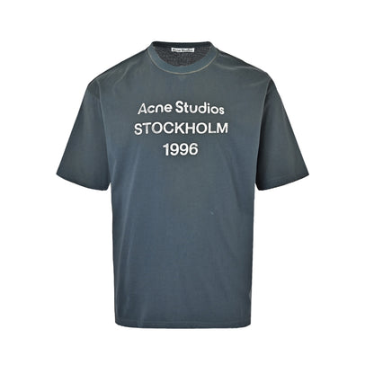 Acne Studios 1996 letter print distressed short sleeves