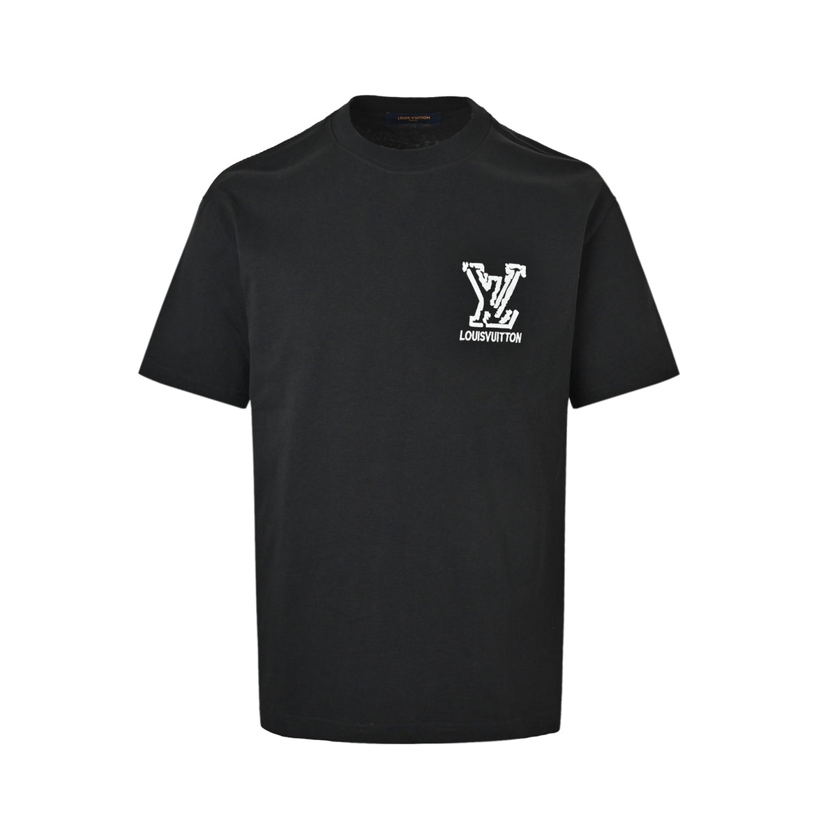 Louis Vuitton deconstructed logo embroidered letter short sleeves
