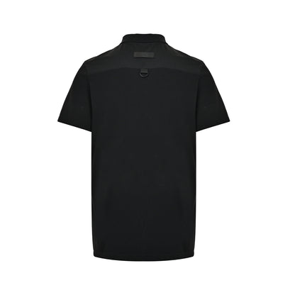 MOOSE KNUCKLES MK Half-Zip Cargo Patch Polo Short Sleeve