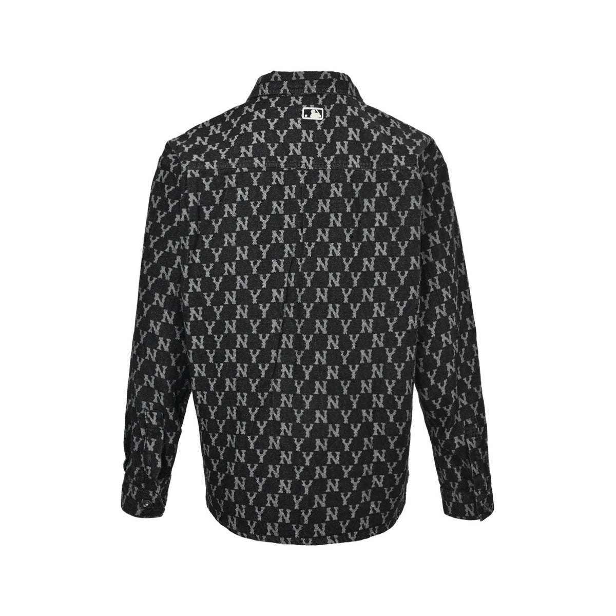 MLВ embroidered logo all over denim shirt jacket
