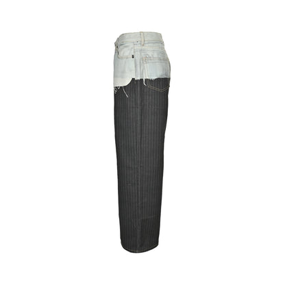 Acne Studios 3D printed trousers fake two-piece jeans