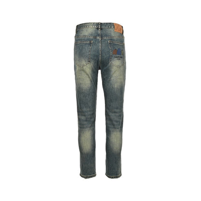 Louis Vuitton 24Fw pumpkin embroidered jeans
