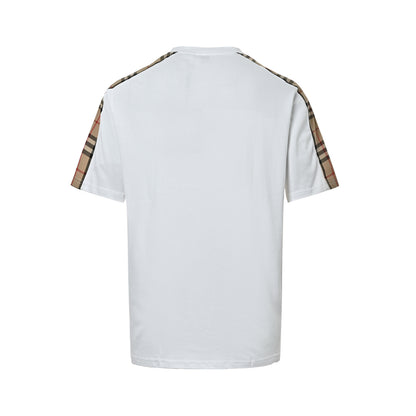 Burberry shoulder plaid web short sleeves