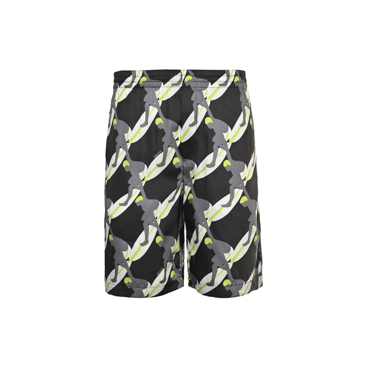 Gucci 25ss surf mulberry silk suit shorts