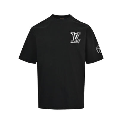 Louis Vuitton 26ss short sleeves with letter logo embroidery on the chest