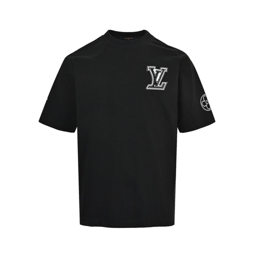 Louis Vuitton 26ss short sleeves with letter logo embroidery on the chest