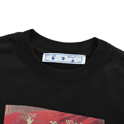 OFF WHITE blurred oil painting arrow print short sleeves