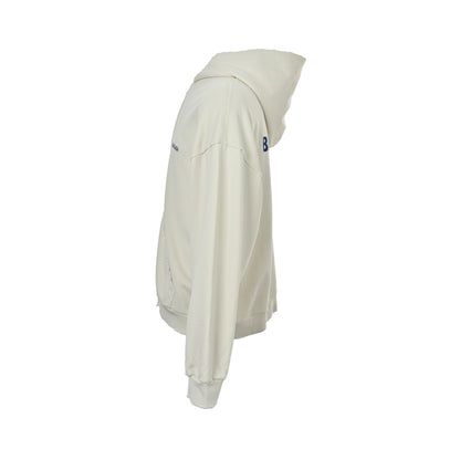 Balenciaga/Balanciaga 25Fw front and back letter embroidered zipper hooded sweatshirt