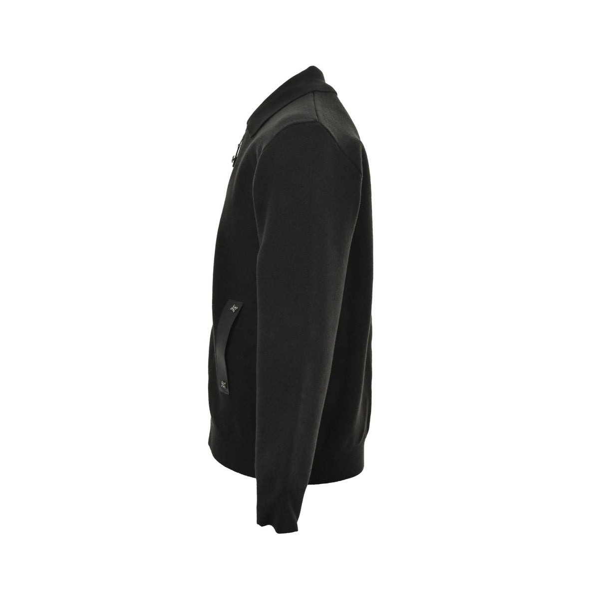 Louis Vuitton 25Fw leather trimmed knitted belted jacket