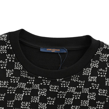 Louis Vuitton 25Fw gradient small airplane new flower round neck sweatshirt