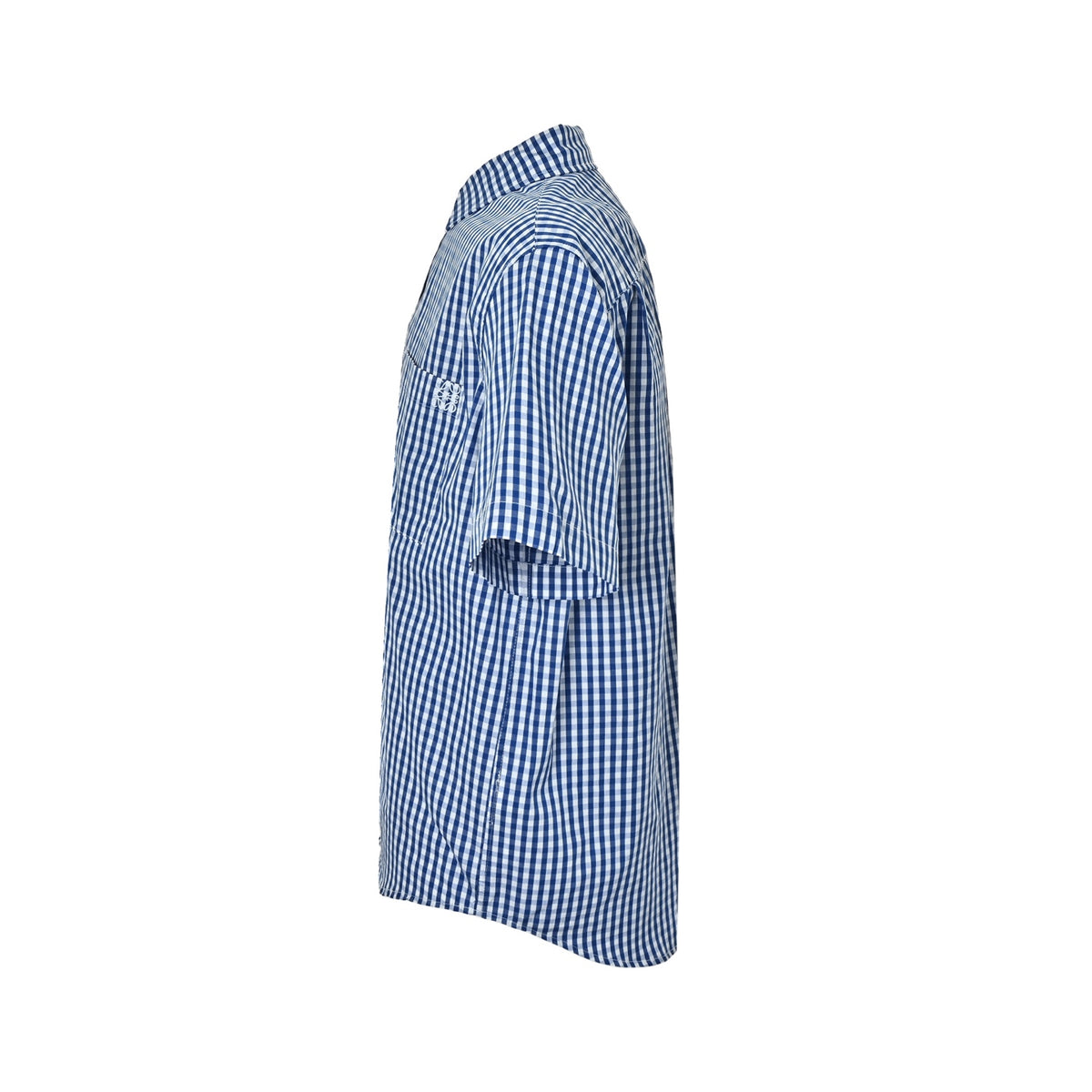 Loewe/Loewei logo embroidered plaid short-sleeved shirt