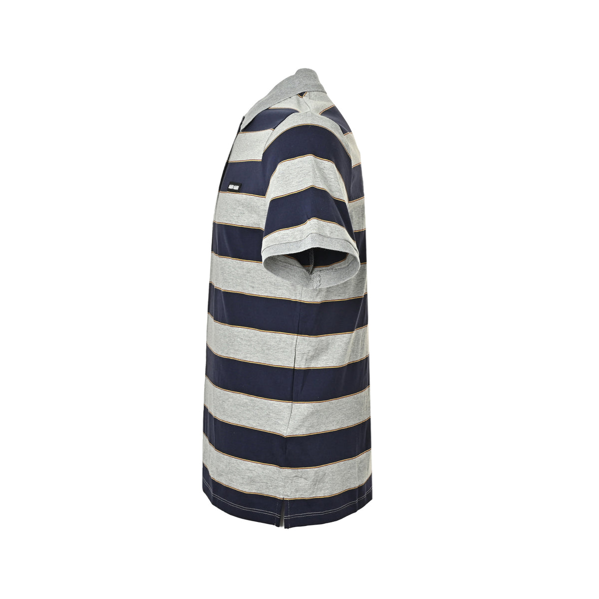 Miu Miu gray and blue striped Polo short sleeves