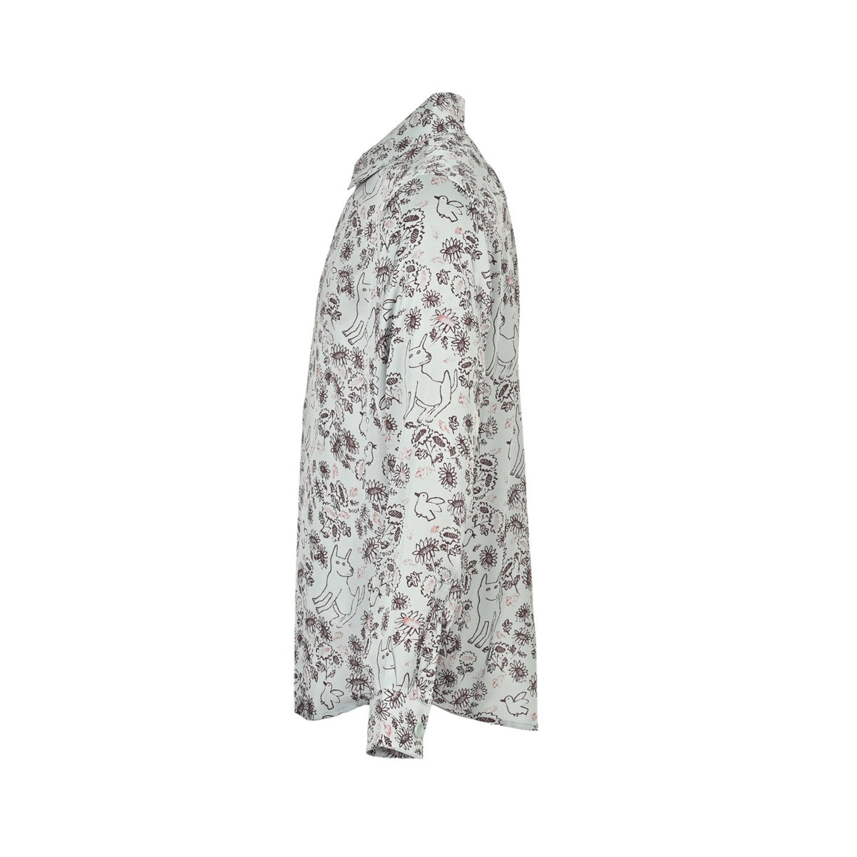 Dior 25ss flower and bird print shirt