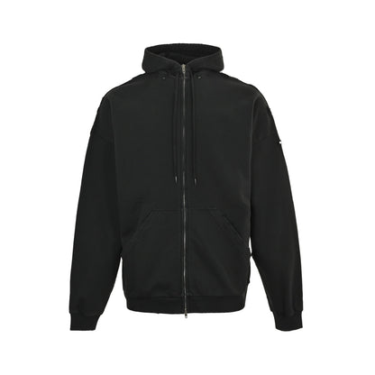 Balenciaga/Balanciaga 25Fw red textured paper letter tape zipper hooded jacket