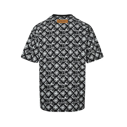 Louis Vuitton 26ss all-over presbyopia logo printed short sleeves