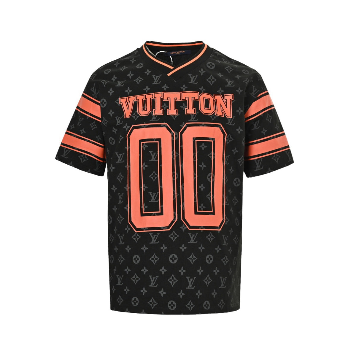 Louis Vuitton 25ss No. 00 orange letter printed short sleeves