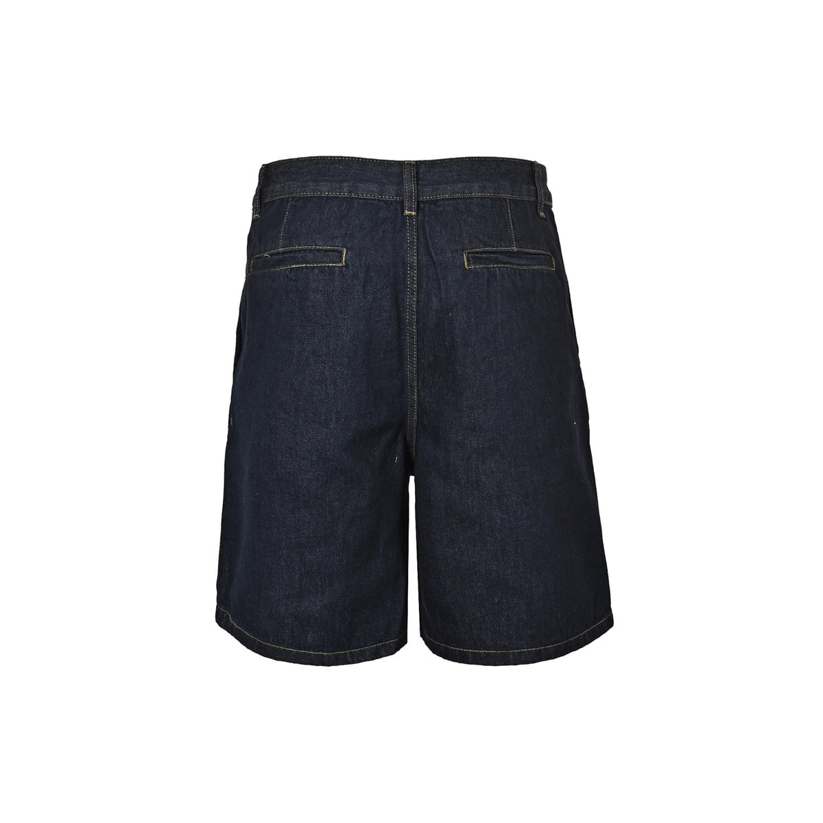 Louis Vuitton leather logo denim shorts