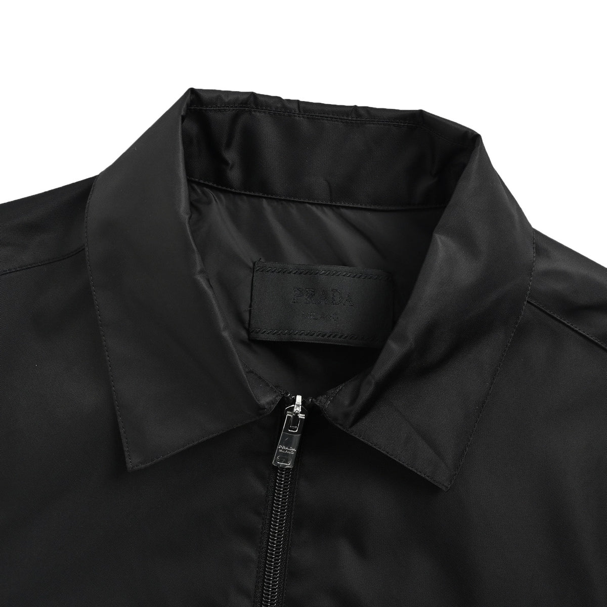 Prada zipper pocket nylon lapel jacket