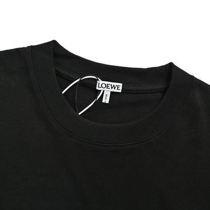 Loewe/Luo Yiwei 26ss misplaced logo embroidered short sleeves