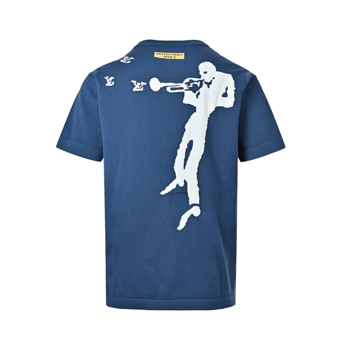 Louis Vuitton Cloud Jazz Trumpet Silhouette Jacquard Knit Short Sleeve