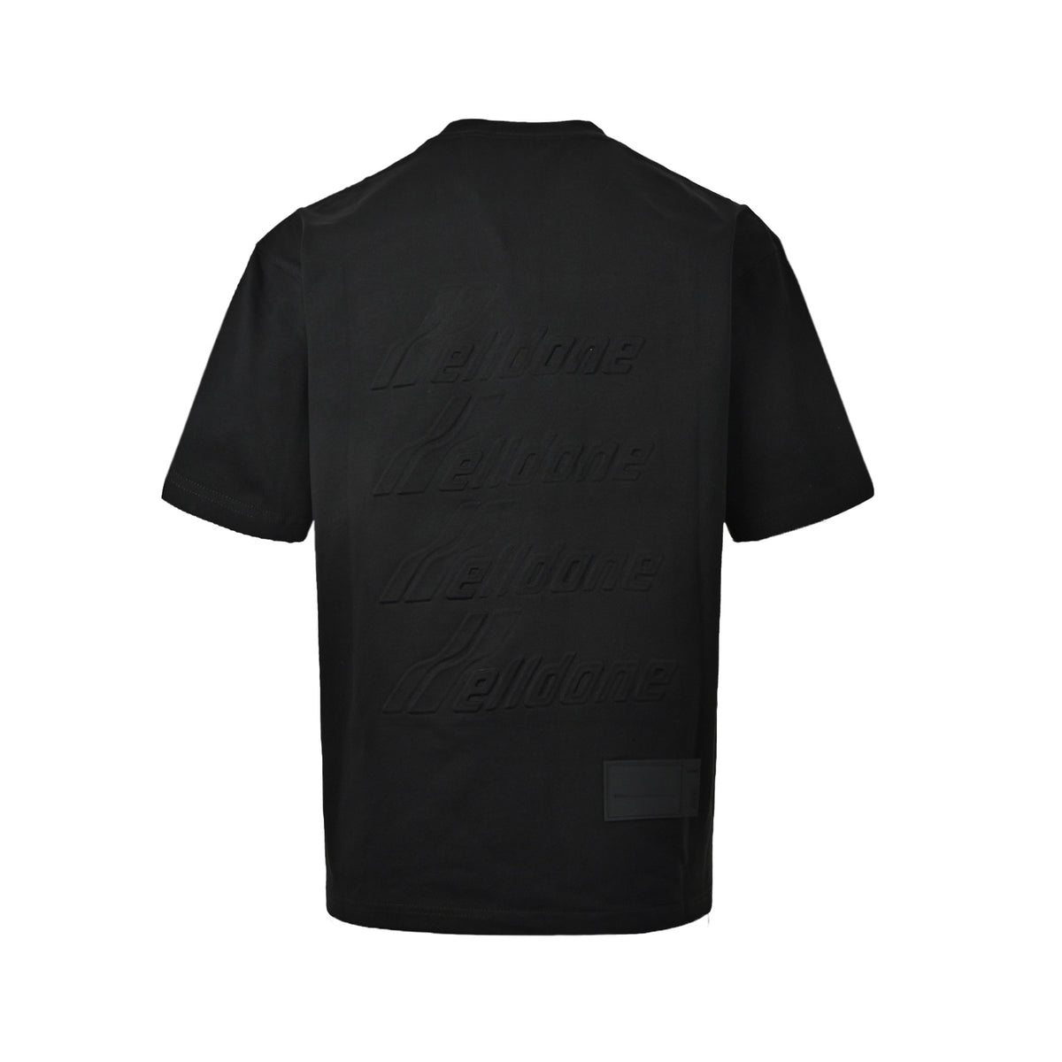 We11 Done embossed steel stamped letter short sleeves