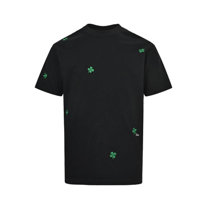 Dior 26ss full-width four-leaf clover embroidered short sleeves