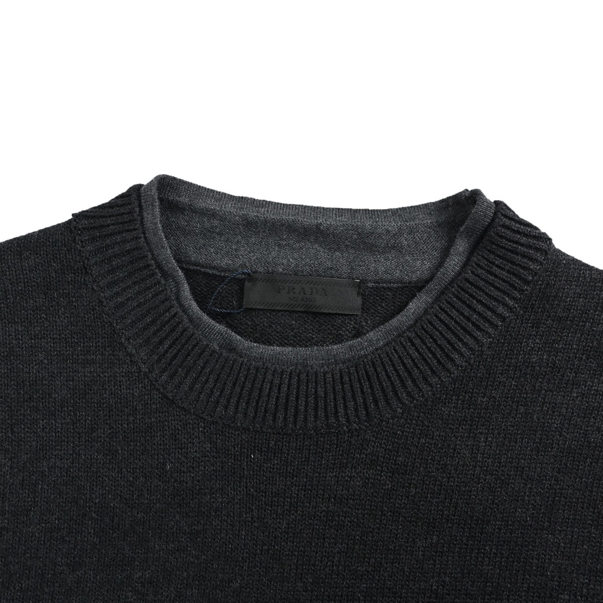 Prada stitched fake two-piece hem small label sweater