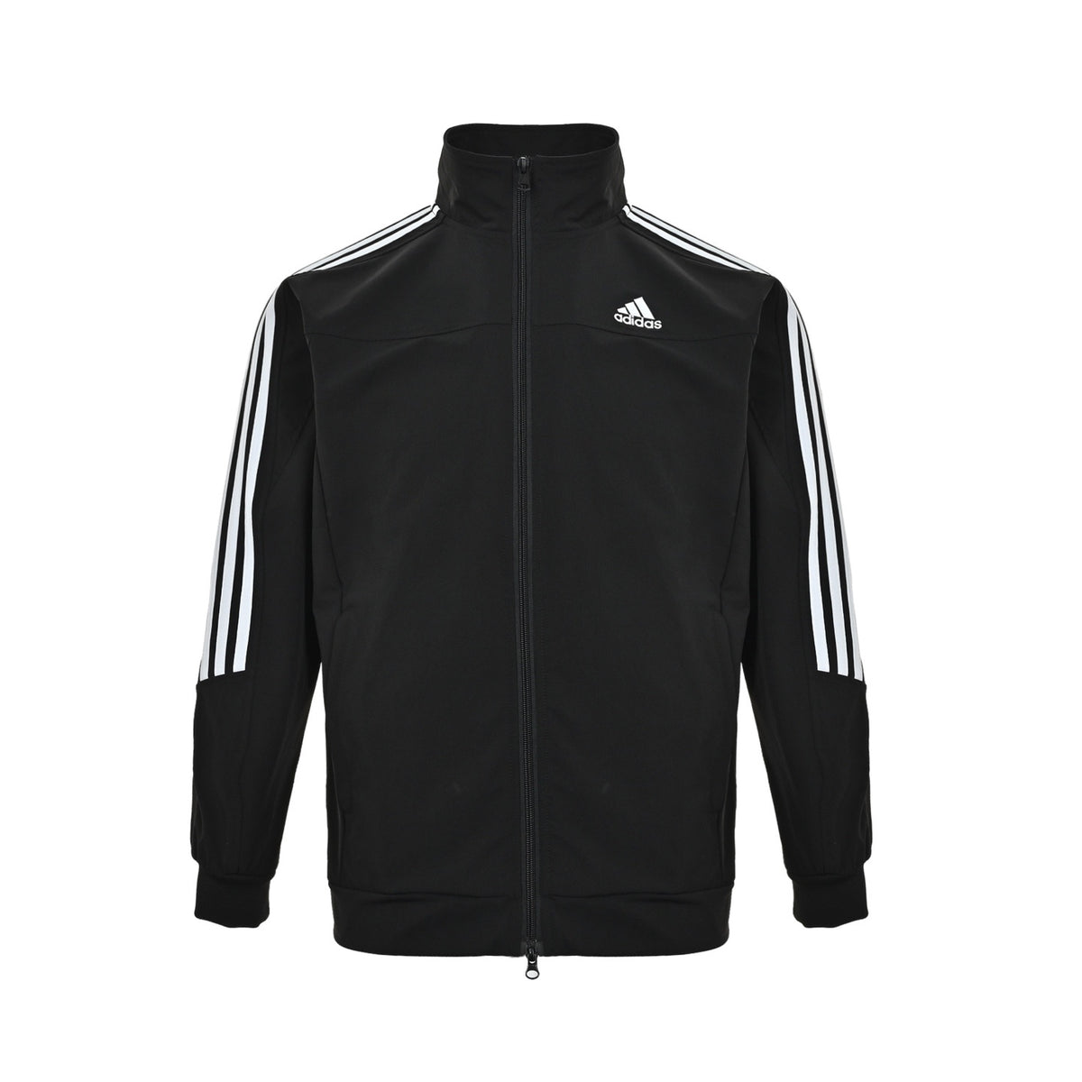 adidas Logo Striped Long Sleeve Retro Sports Stand Collar Jacket