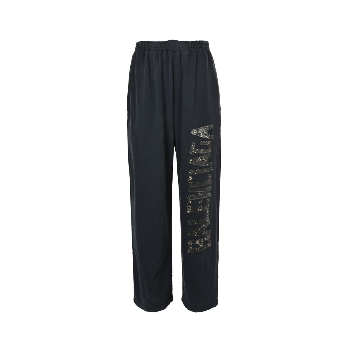 Balenciaga tape letter distressed trousers