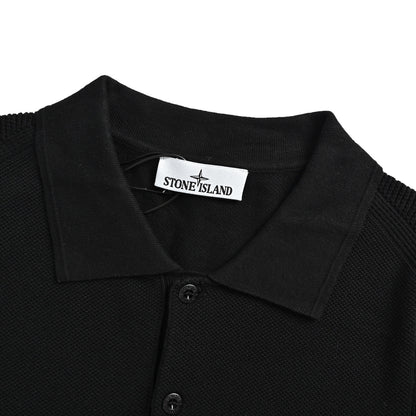 Stone Island logo embroidered Polo short sleeves