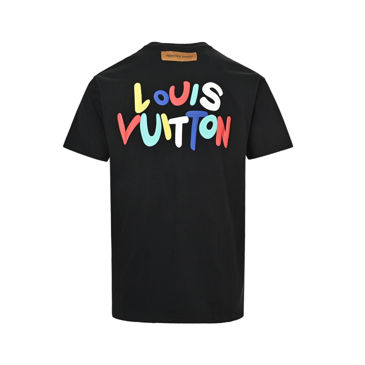 Louis Vuitton colorful letter foam printed short sleeves