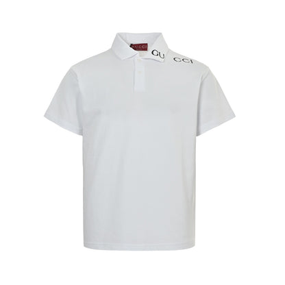 Gucci 25ss collar letter printed Polo short sleeves
