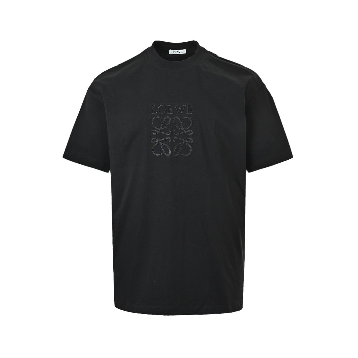 Loewe/Luo Yiwei dark pattern embroidered logo short sleeves
