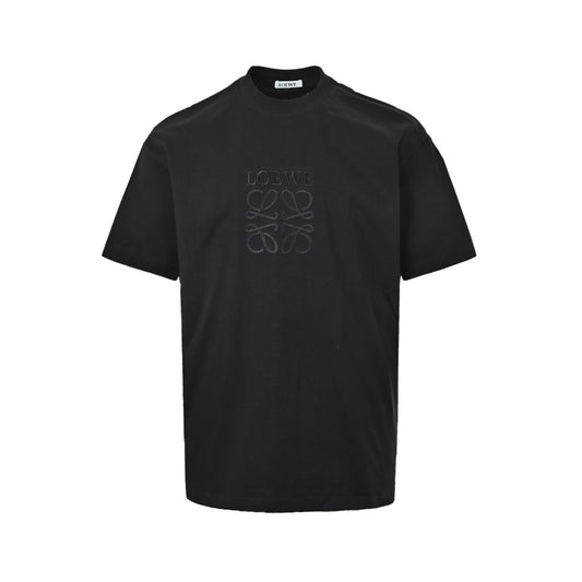 Loewe/Luo Yiwei dark pattern embroidered logo short sleeves