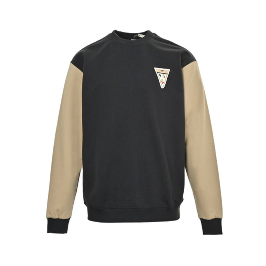 Fendi inverted triangle fun printed patchwork crew neck sweatshirt