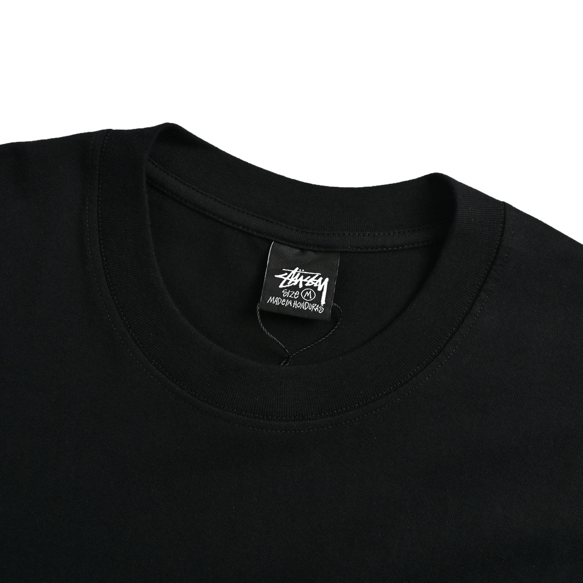 Stussy large printed round neck short sleeves on the back