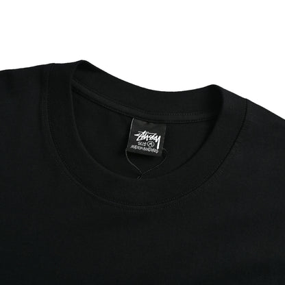 Stussy large printed round neck short sleeves on the back