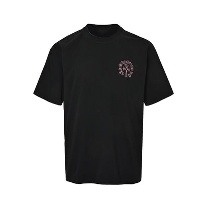 Chrome Hearts/Chrome Heart 26ss Sanskrit embroidered short sleeves on the front and back