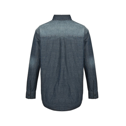 Loewe/Luoyiwei Anagram gradient embroidered pocket long-sleeved shirt