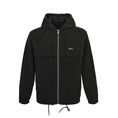 Prada 25Fw label polar fleece hooded jacket