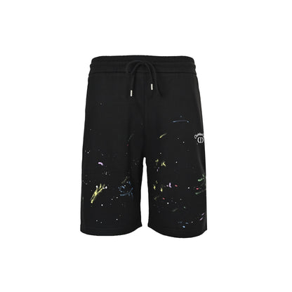 Dior inkjet graffiti embroidered logo shorts