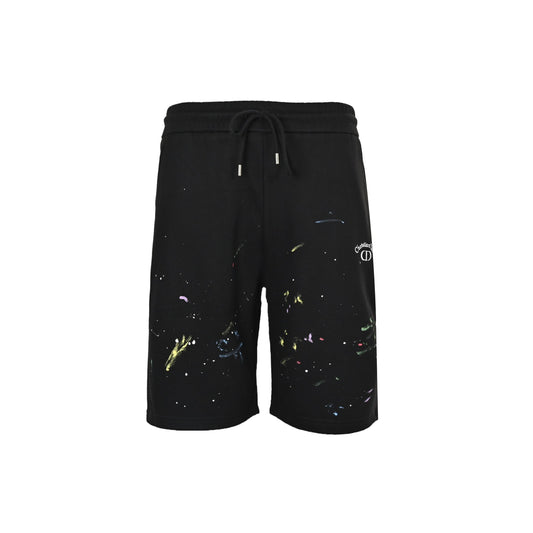 Dior inkjet graffiti embroidered logo shorts