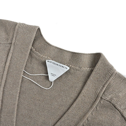 Bottega Veneta/BV love knitted leather cardigan sweater