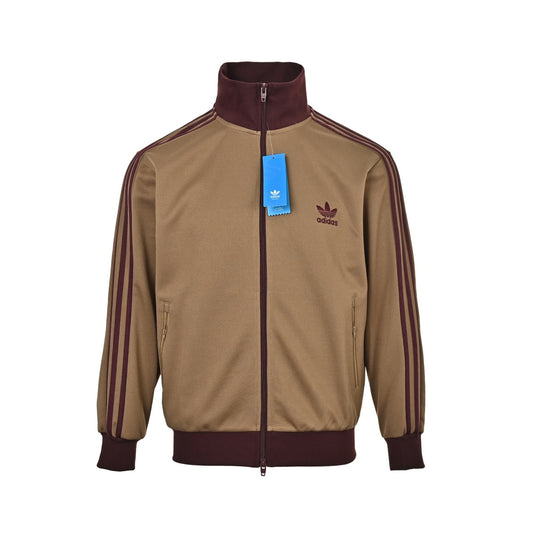 Adidas clover embroidered retro stand collar jacket