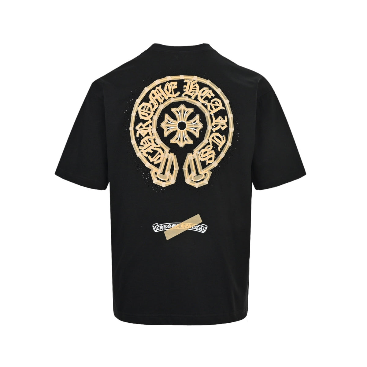 Chrome Hearts/Chrome Heart Tape Printed Hot Diamond Logo Short Sleeves