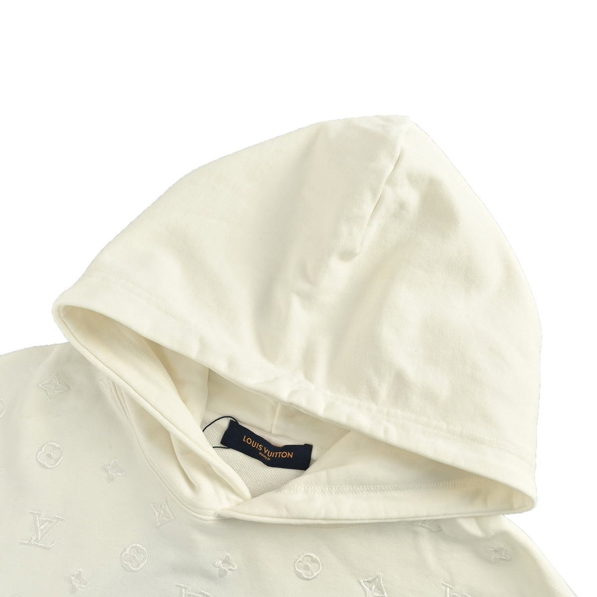 Louis Vuitton 25Fw presbyopic embroidered half-body patchwork hooded sweatshirt